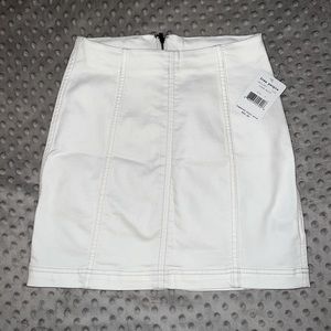 New Free People White Denim Skirt Size 4
